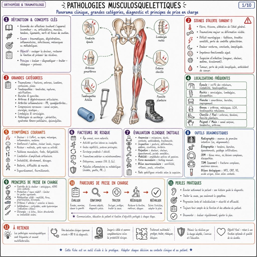 Pathologies Musculosquelettiques : Panorama Clinique & Prise en Charge