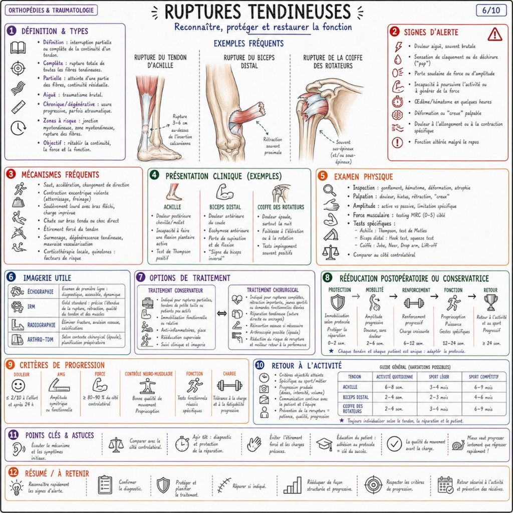 Ruptures Tendineuses : Reconnaître, Protéger & Restaurer la Fonction
