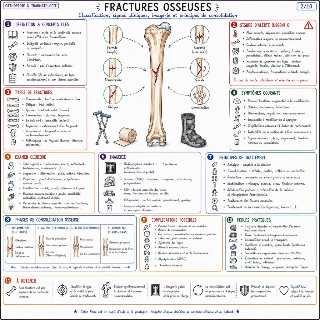 Fractures Osseuses : Classification, Signes Cliniques & Imagerie