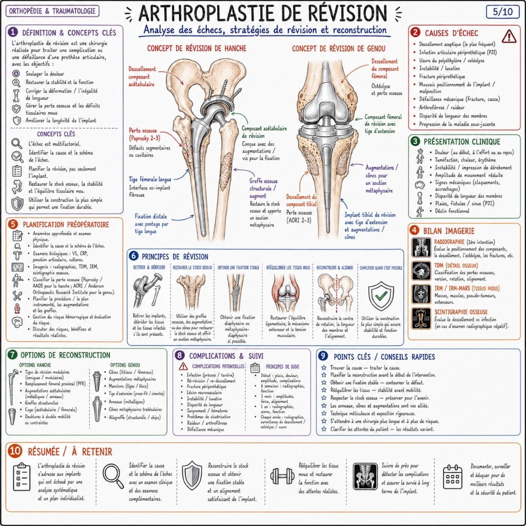 Arthroplastie de Révision : Analyse des Échecs & Reconstruction