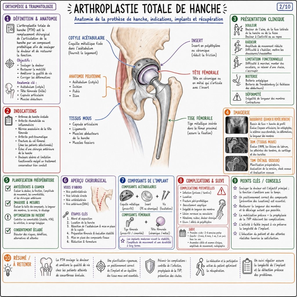 Arthroplastie Totale de Hanche : Prothèse, Indications & Récupération