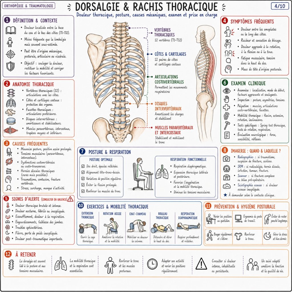 Dorsalgie & Rachis Thoracique : Posture, Causes & Mobilisation